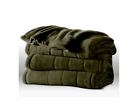0002704575150 Sunbeam Heated Electric Blanket Microplush Warm Heat King Olive Dual Controls 027045751506