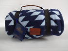008889373536 Pendleton Fleece Throw Blanket Blue Southwest Print Sherpa