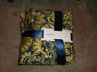 008953731613 Atelier New Thick Quilted Throw Blanket Navy Gold