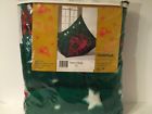 011032748419 Biederlack Christmas Santas Sleigh Blanket Red Greeb Stars