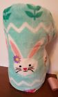 022143571292 Morgan Home Easter Bunnies Throw Blanket Turquoise Blue