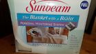 027045041041 Sunbeam Vintage Creme Heated Electric Blanket With Brain