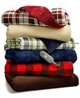 027045779760 Sunbeam Slumber Rest Heated Throw Blanket Microplush Plaid