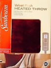 027045788854 Sunbeam Heated Premium Throw Velvet