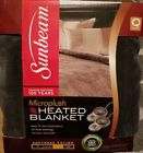 027045795654 Sunbeam New Microplush Electric Heated Blanket Queen Dual