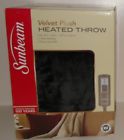027045799577 Sunbeam Velvet Soft Plush Heated Throw Blanket New