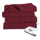 027045805414 Sunbeam Electric Heated Fleece Blanket Queen Size Cozy