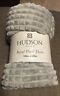 03181493120 Hudson Home Royal Plush Throw Gray Inches 784857791389