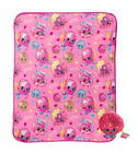 032281281373 Shopkins Nib Nwt Doughnut Pillow Throw Blanket Set