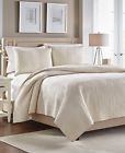 083013212424 Croscill New Heatherly Full Queen Quilt Ivory Cotton