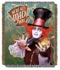 087918090460 Disney New Alice In Wonderland Woven Throw Gift