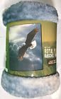 087918521407 American Heritage Collection Royal Plush Eagle Throw Out
