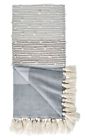 090942ds001 Dwellstudio Tallulah Fringe Throw Blanket Blue 766195471840