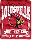 092075 Ncaa Louisville Cardinals Traction Silk Touch Throw 087918092075