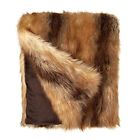 10200redfox60 Donna Salyers Fabulous Furs Faux Fur Luxury Throw Blanket Red