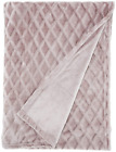10660 Northpoint Ardour Diamond Embossed Velvet Throw Mauve 841278106601