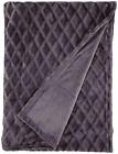 8412788 10661 Northpoint Ardour Diamond Embossed Velvet Throw Charcoal 841278106618