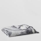 10744 Sferra Tiano Throw Charcoal Grey Alpaca Cotton New 10744 Sferra Tiano Throw Charcoal Grey Alpaca Cotton New