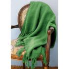 111-115 Woven Workz Liz Acrylic Mohair Throw Blanket Emerald Green Imported
