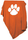 123-74 Logo Brands Collegiate Sweatshirt Blanket Clemson