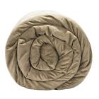 1284154 Blanquil Quilted Weighted Blanket Taupe Cover New 860072000939