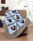 138290-2thu-owl Unbranded Quilted Patchwork Throw