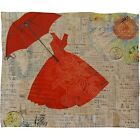 13843-flelar Deny Designs Irena Orlov Lady In Red Fleece Throw Blanket