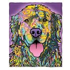 14201421 Dawhud Direct Dean Russo Golden Retriever Fleece Throw 647603888811