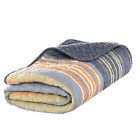 1435922 Striped Reversible Quilted Throw Cotton Blanket Mattress Cover 683121435922