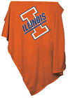 151-74 Logo Brands Collegiate Orange Sweatshirt Blanket Illinois