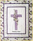 15303 American Hometex Floral Cross Quilt Throw Amazing Grace 789303153032