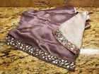 17415 Dkny Donna Karan Home Bed Scarf Jeweled Edge Purple Ombre