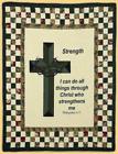 17605 American Hometex Strengthens Me Pictorial Quilt Throw Blanket 789303210650