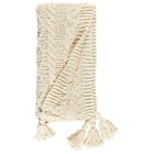 18028050x060crm Stone Beam Cable Knit Chunky Weave Throw Blanket 885308661999