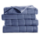 1833254 Electric Blanket Full Size Blue Heated Fleece Cozy 691171833254