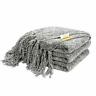 191775090232 Dozzz Fluffy Chenille Knitted Throw Blanket With Decorative