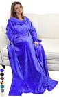 1ctsn100bl Catalonia Wearable Blanket With Sleeves And Pocket Soft 730440426633