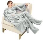 1ctsn101lg Catalonia Wearable Fleece Blanket With Sleeves Foot Pockets 696538023804
