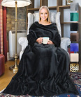 1trsn100bk-tbcb Terrania Fleece Wearable Blanket With Sleeves And Front 730440431965