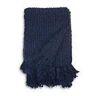 2-01120pny Sparrow Industries Wren Solid Knit Throw Navy 042075519360