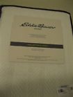 200614 Eddie Bauer Herringbone Cotton Blanket King White Free Shipping