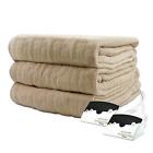 2023-905291-700 Biddeford Heated Knit Microplush Blanket Queen Taupe 657812133817