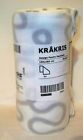 20504 Ikea Kr Kris Throw White With Gray Squiggly Lines