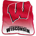 244-26a Logo Brands Wisconsin Raschel Throw 806293211082