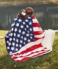2520699 Afoyft Jumbo Throw Blanket Americana American Flag Patriotic Home Decor