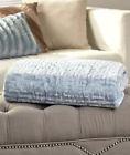 2670099 Afoyft Ice Blue Full Queen Size Embossed Plush Bed Blanket