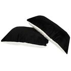 2pk-shrp-pil-bk Adorable Pillows Faux Mink Sherpa Oversized Throw Pillow Set Of