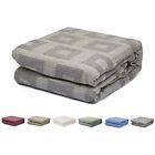 2po Homelux Squares Pattern Pure Cotton Thermal Blanket Twin 689483097051