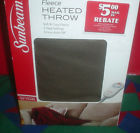 Tsf8ua-r000-25a40 3-heat Sunbeam Brown Soft Cozy Fleece Heated Throw Blanket 50 X 60 Settings 2704576713