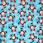 30050191 Darice Santa Blue Print Ultra Plush Fleece Fabric 889092501325